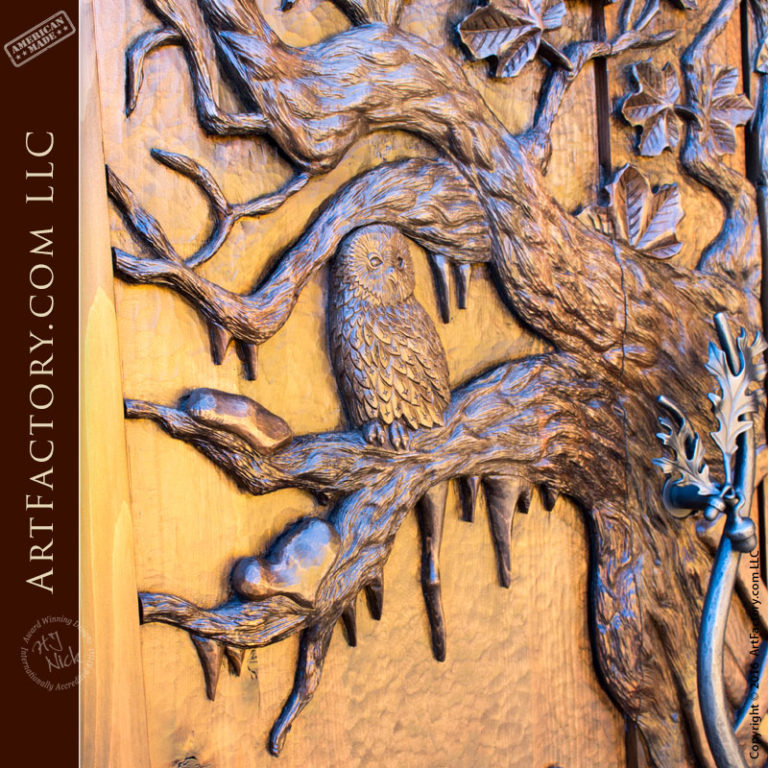 Tree Of Life Carved Door: Fine Art Carvings By One Master's Hands