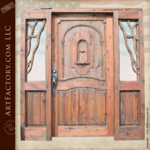 handcrafted historic wood door