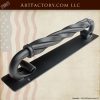 Twisted C-Shaped Wrought Iron Door Pull