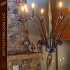 Fly Fishing Hand Forged Iron Chandelier