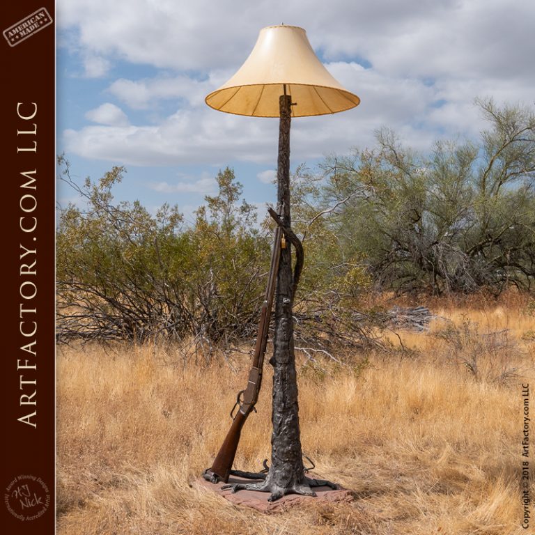 Rifle Rack Floor Lamp Custom Western Inspired Lighting