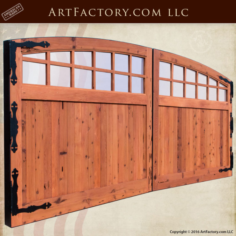 Roll Up Carriage Garage Door- Secure Barn Style Doors - Solid Wood