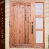 wooden door with sidelight