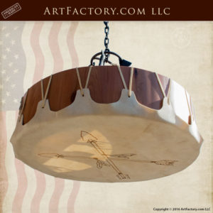 custom arrowhead drum chandelier
