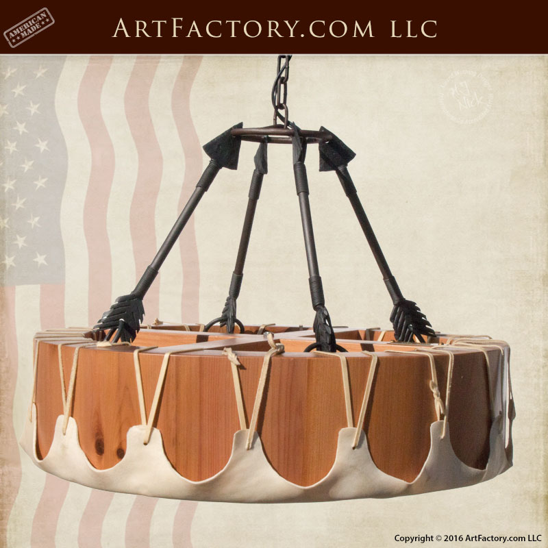 custom arrowhead drum chandelier