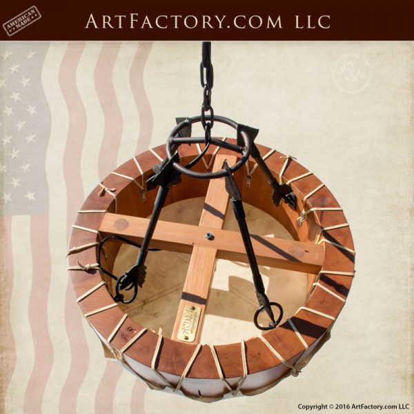 Custom Arrowhead Drum Chandelier: Southwestern Inspired Design