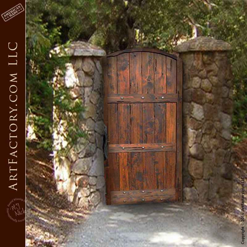 Rustic Garden Gate Custom Handcrafted, Wood Garden Gate Doors