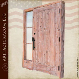 handcrafted solid wood front door