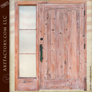 handcrafted solid wood front door