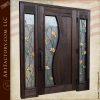 tulip stained glass door