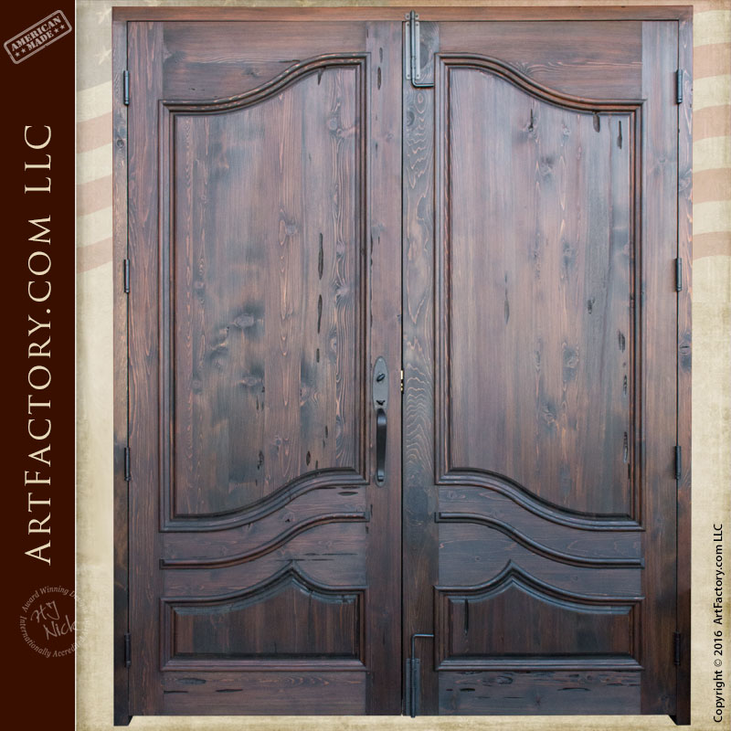 double wood front doors