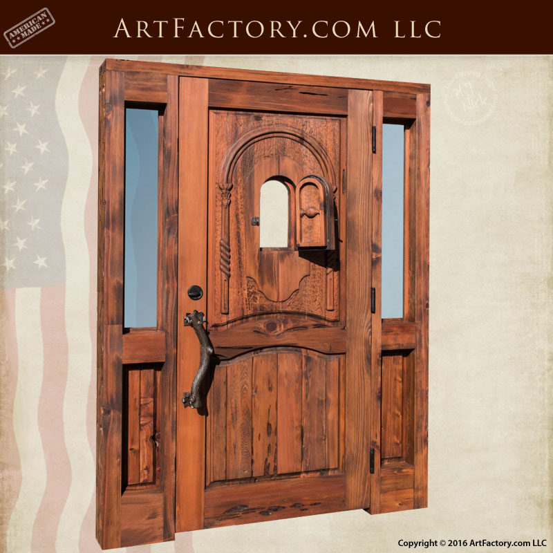 custom log cabin door