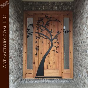 custom iron apple tree door