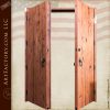 wood door with strap hinges