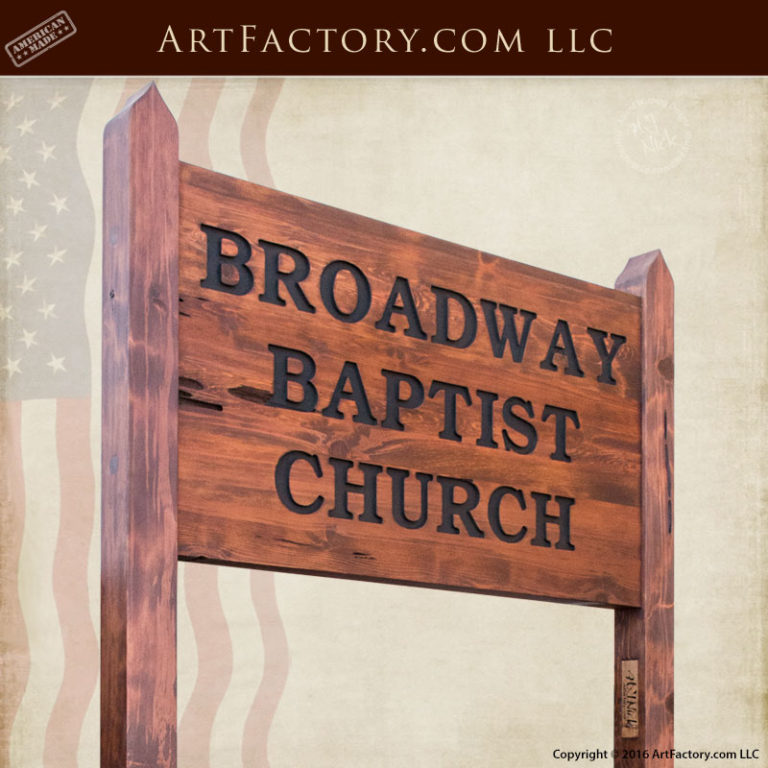 Custom Outdoor Wood Signs Exterior Church Signage