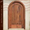 arched solid wood door