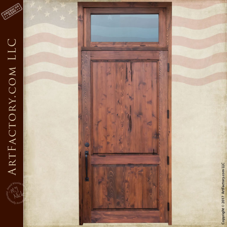 Custom Solid Wood Front Door: Pre-Hung With Transom Window