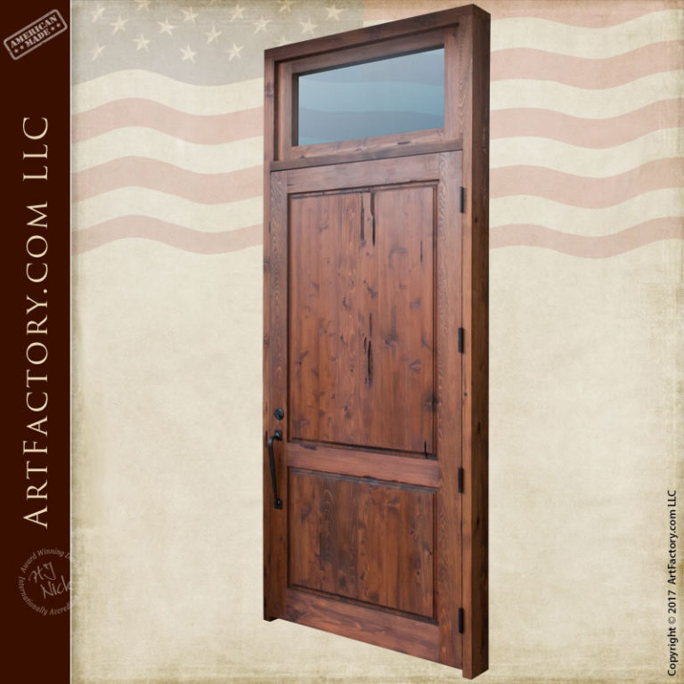 Custom Solid Wood Front Door: Pre-Hung With Transom Window