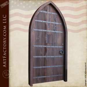 Cathedral Style Arched Door: Entrance Door With Speak Easy