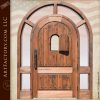 arched wood glass door