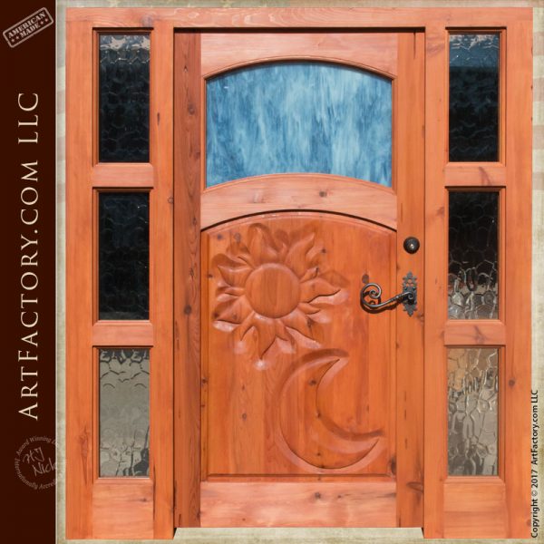 Celestial Hand Carved Door