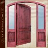 arched wood entry door