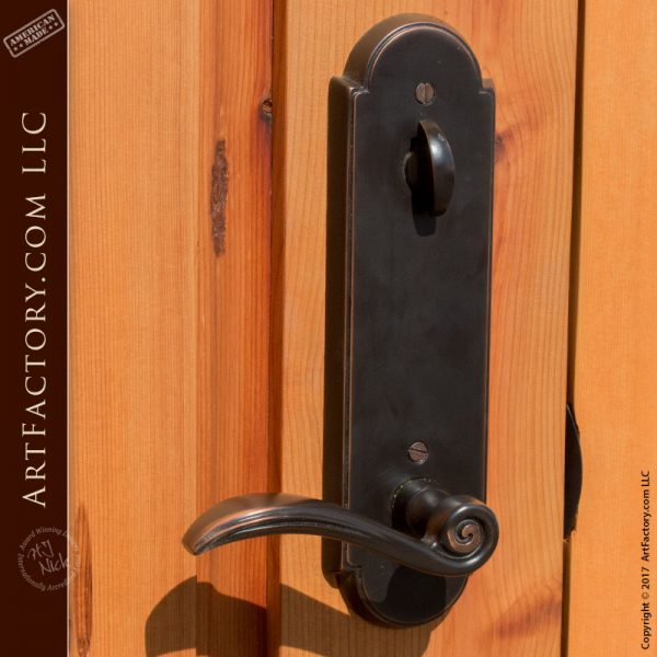 Custom Oak Tree Door: Wood Door With Iron Overlay And Sidelights