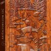 hand carved barn door