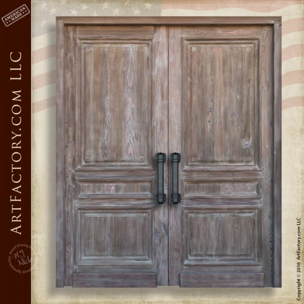 custom wooden double doors