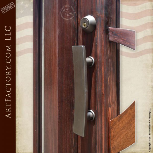 modern art style door with modern Art Deco door handles