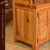 solid wood display cabinet lodge theme hutch