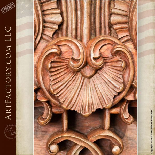 Hand Carved Walnut Bed: Fine Art Wood Carvings By Master Craftsmen