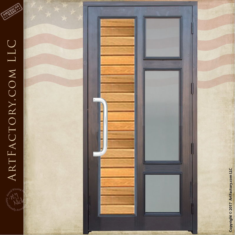 Contemporary Custom Front Door: Solid Wood Door With Glass ... (799 x 800 Pixel)