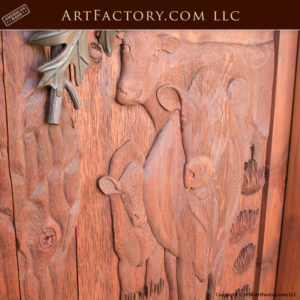 Rustic Hand Carved Door Nature Theme Log Cabin Doors