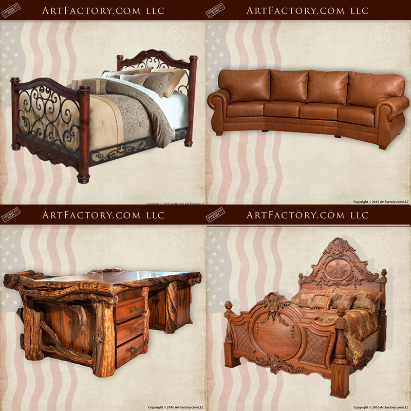 Custom Furniture | Hand Carved Beds | Custom Leather Sofas