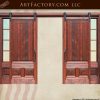 Custom Sliding Wood Doors With Glass Sidelights