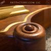 Cherry Wood Foyer Table: Solid Wood, 24KT Gold Leaf Gilded