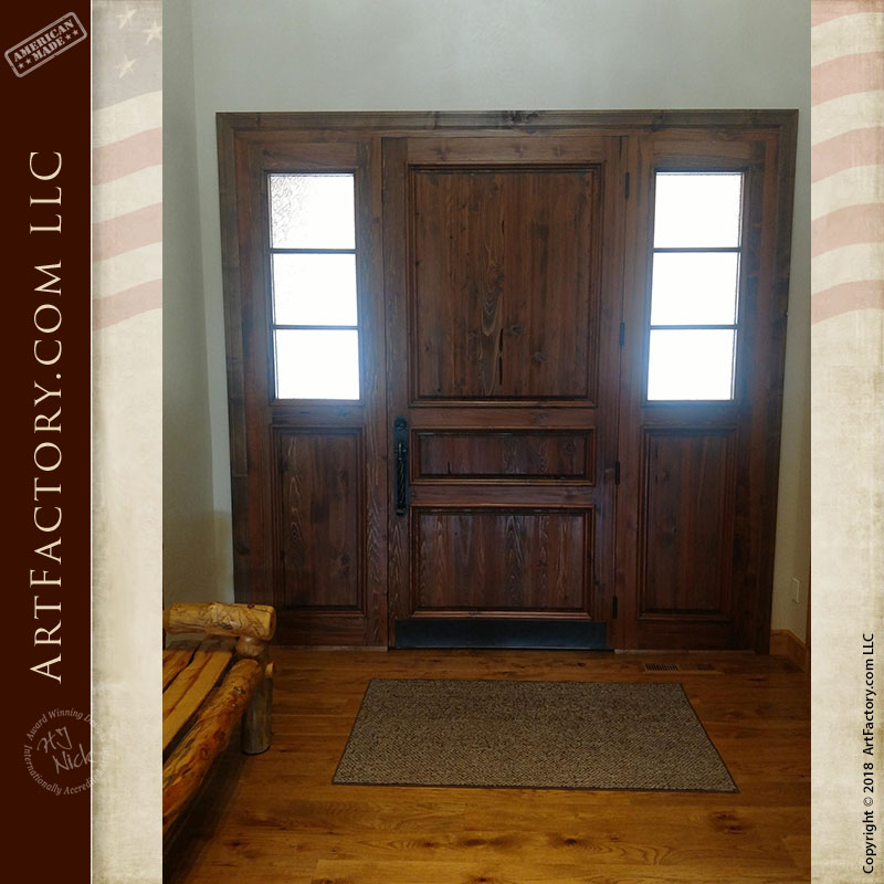 Custom 3 Panel Front Door: Solid Wood Entrance With Sidelights (800 x 800 Pixel)