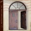 handcrafted double entrance doors