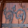 custom cathedral arched door custom ornamental strap hinges