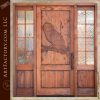 owl carved front door
