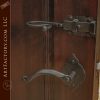 hand carved mirrored safe room door