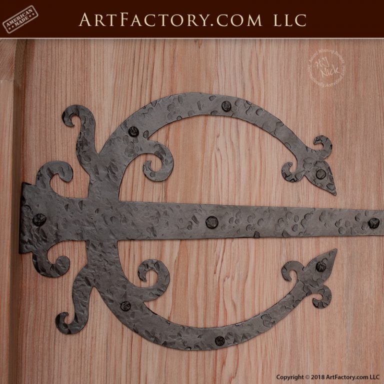 Custom Medieval Strap Hinges Blacksmith Hand Iron Hardware