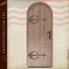 custom arched wood door