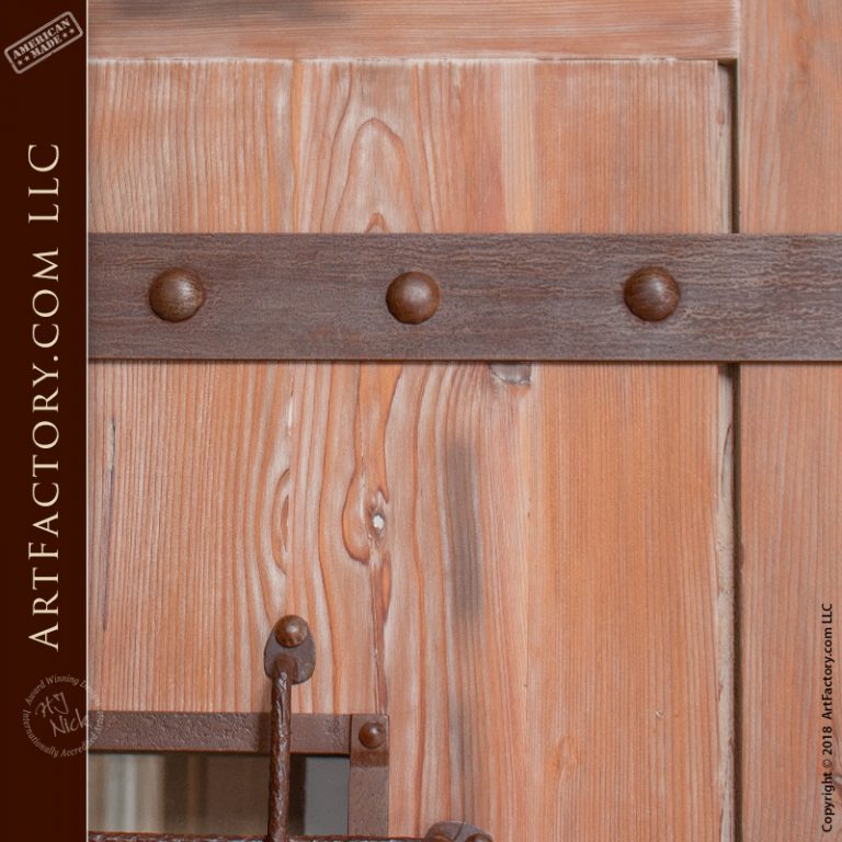 Custom Full Span Strap Decorative Hand Iron Door Accents