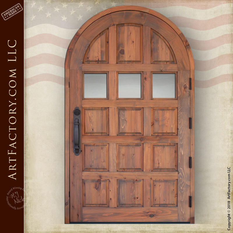 Arched Wood Panel Door