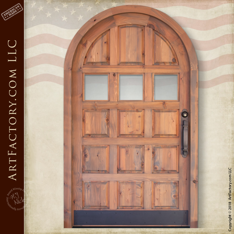 Arched Wood Panel Door