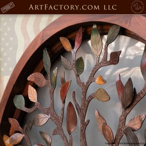 Custom Decorative Overlay Window Circular Tree Of Life Design