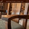 Frank Lloyd Wright inspired table matching dining chairs