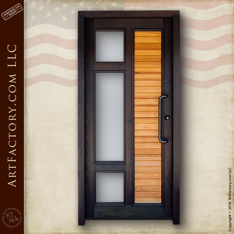 Contemporary Custom Front Door: Solid Wood Door With Glass ... (600 x 600 Pixel)